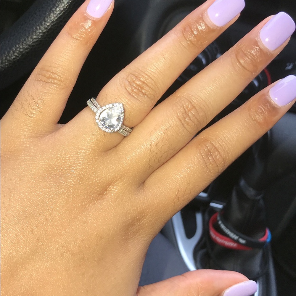 2.25 pear shaped morganite engagement ring